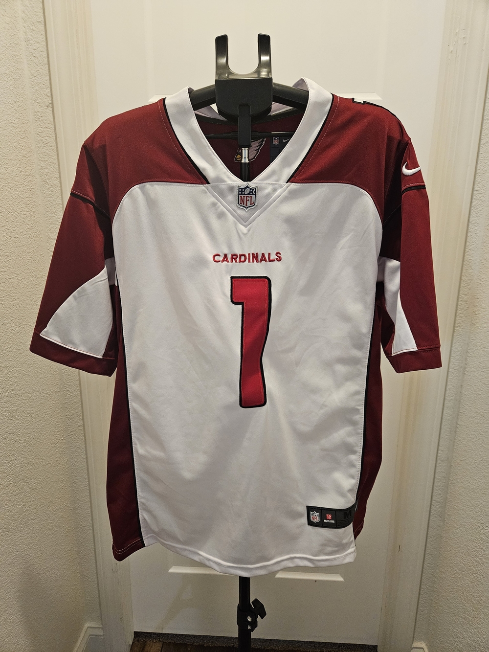 Nike Cardinals Red and White #1 Kyle Murray Football Jersey